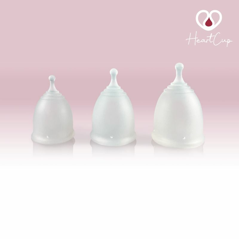 HeartCup MyCups 3 stk. Active fast menstruationskop hvid farve