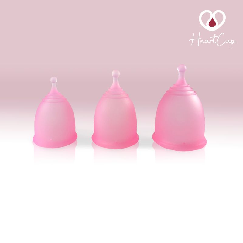 HeartCup MyCups 3 stk. Active fast menstruationskop rosa farve
