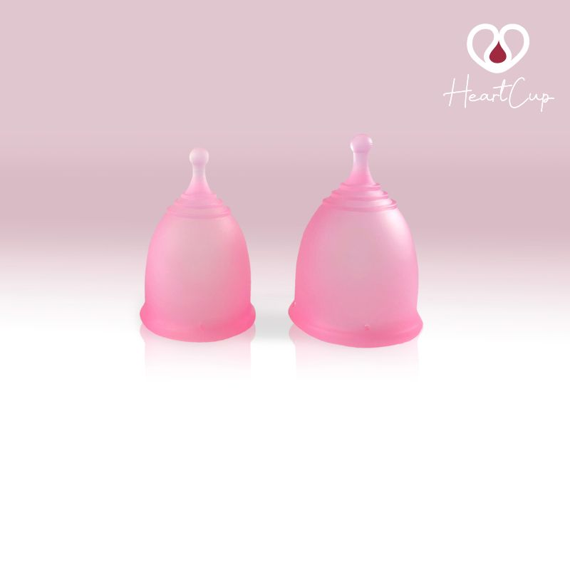 HeartCup MyCups 2 stk. Active fast menstruationskop 1 Heavy (B) og 1 Regular (A) rosa farve