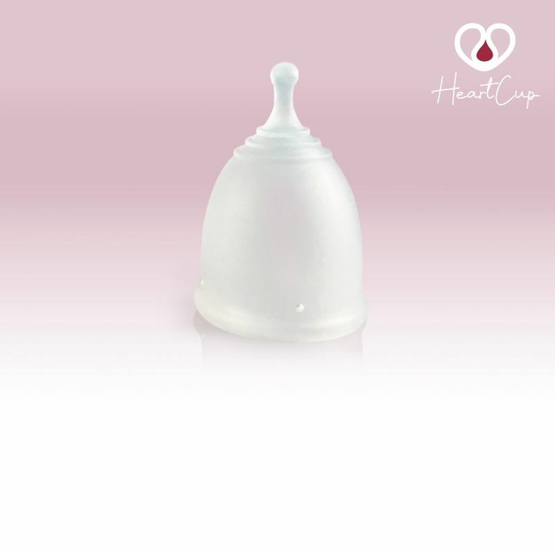 HeartCup Active fast menstruationskop hvid farve Heavy B størrelse