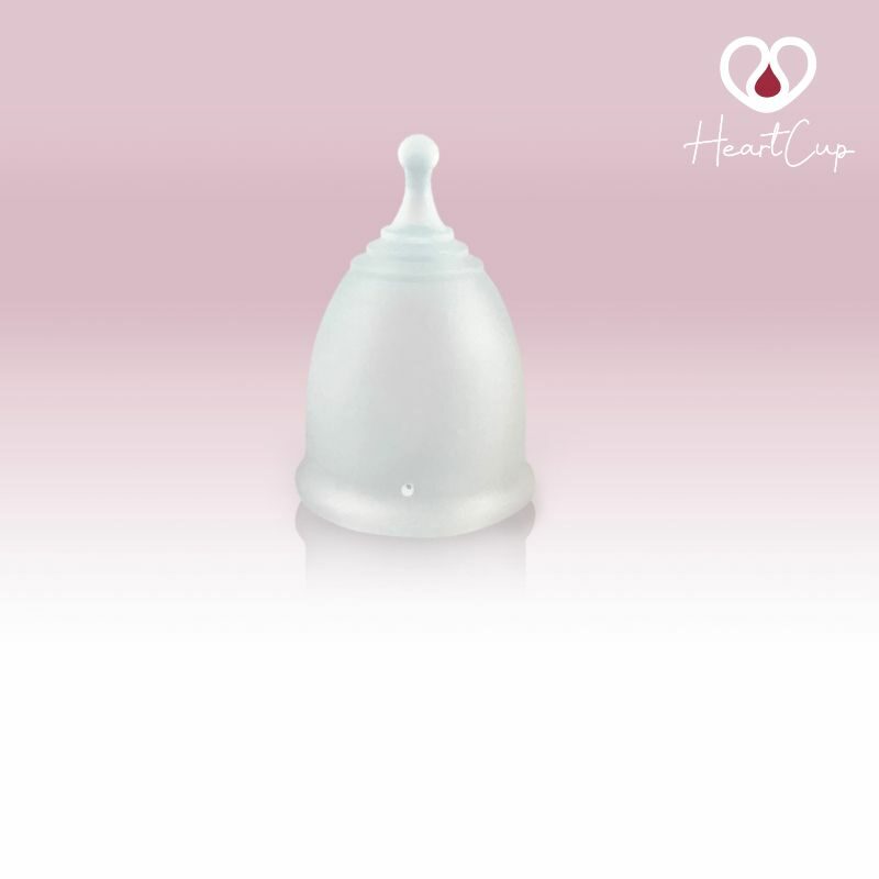 HeartCup Active fast menstruationskop hvid farve Regular A størrelse