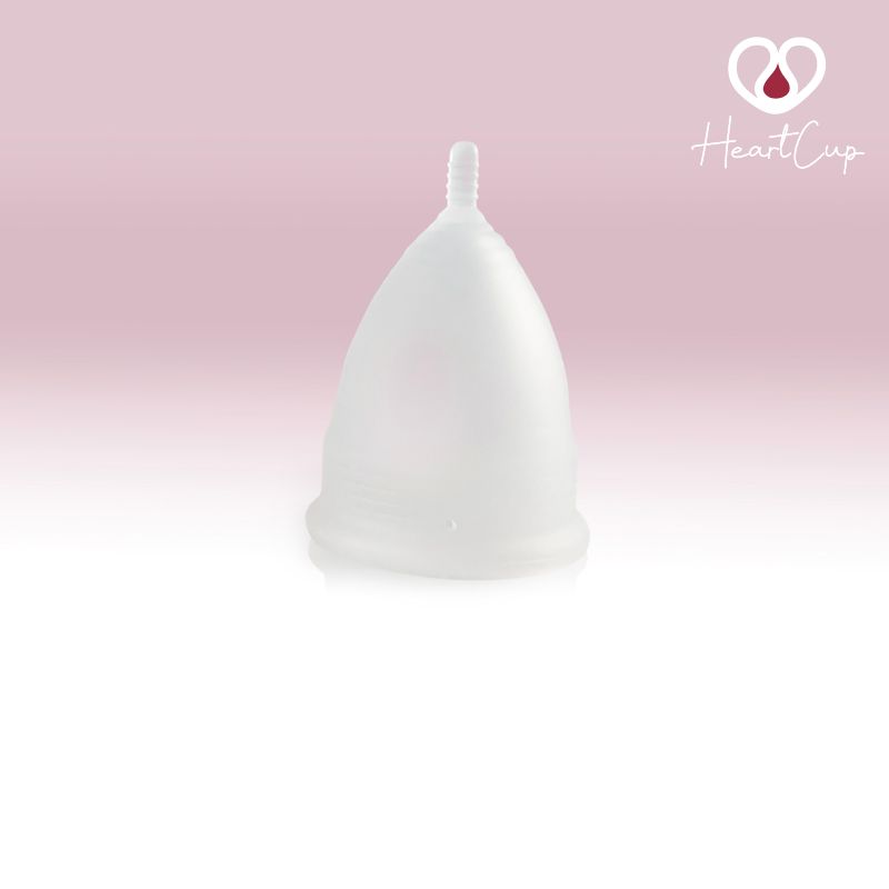 HeartCup Classic blød menstruationskop hvid farve Heavy B størrelse