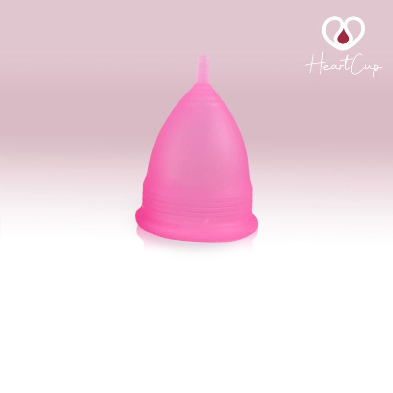 HeartCup Classic blød menstruationskop rosa farve Heavy B størrelse